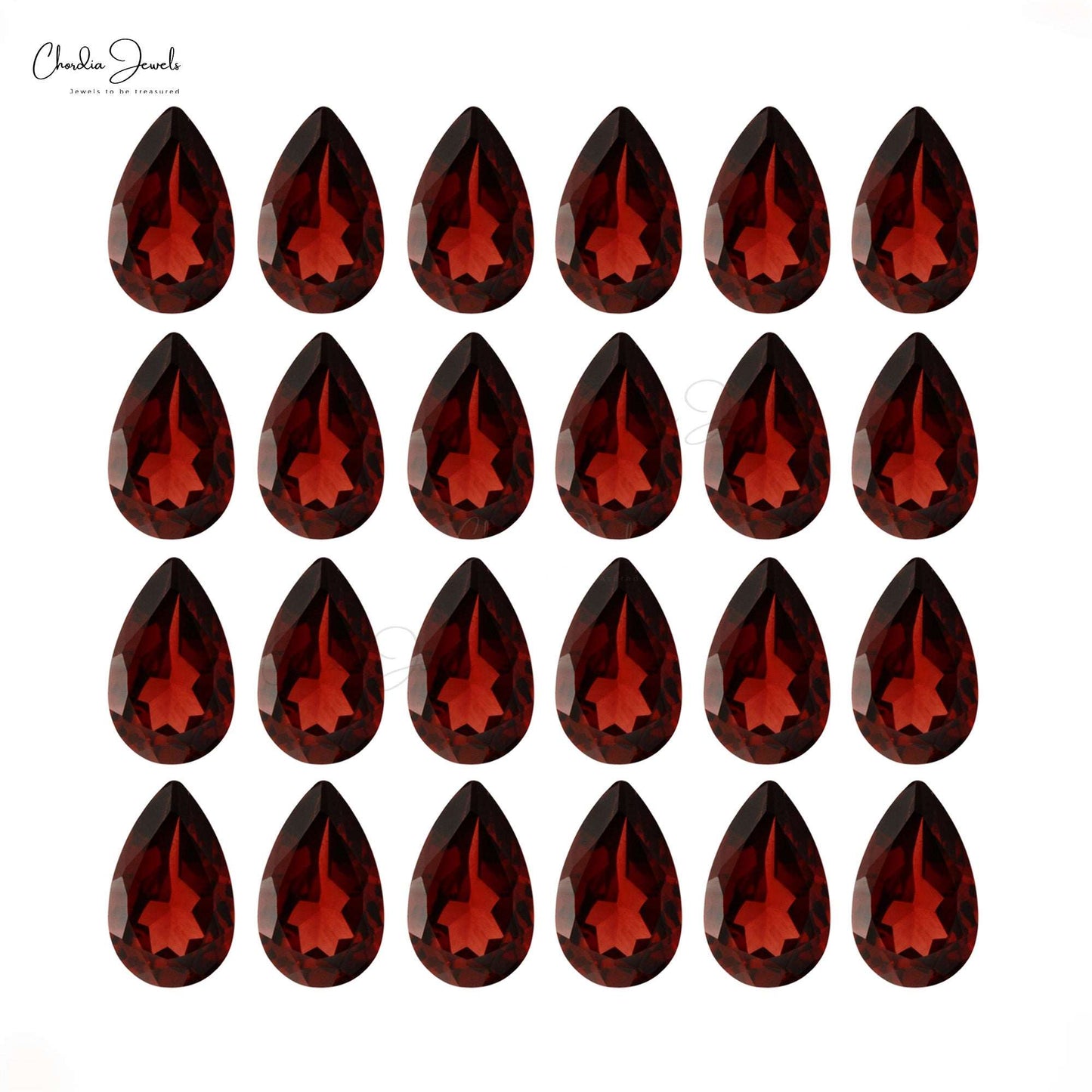 12X8MM Deep Red Garnet Faceted Semi Precious Gemstone at Sale, 1 Piece
