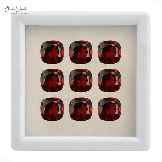 100% Natural Top Quality Mozambique Garnet Cushion Faceted Cut for Sale, 1 Piece