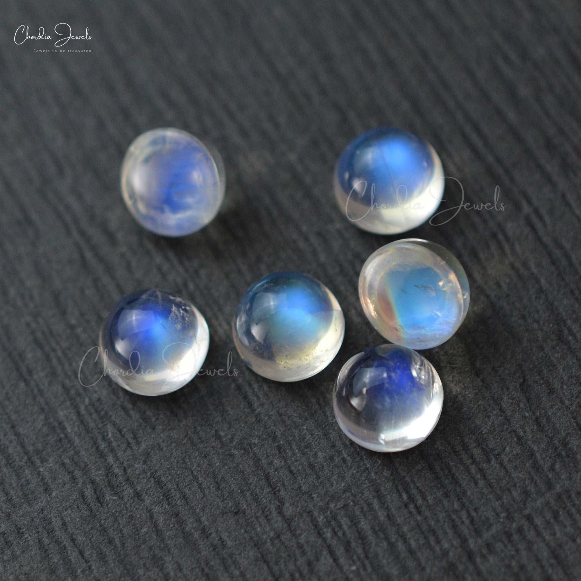 Natural 5mm Round Cut Rainbow Moonstone for Making Jewelry