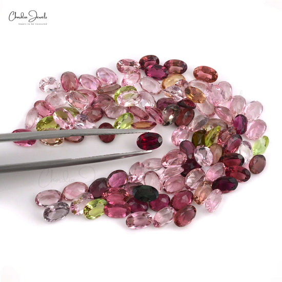 Load image into Gallery viewer, 1/2 Carats Multi Tourmaline Oval Cut 6x4mm Loose Gemstone For Jewelry, 1 Piece
