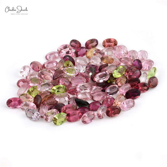 1/2 Carats Multi Tourmaline Oval Cut 6x4mm Loose Gemstone For Jewelry, 1 Piece