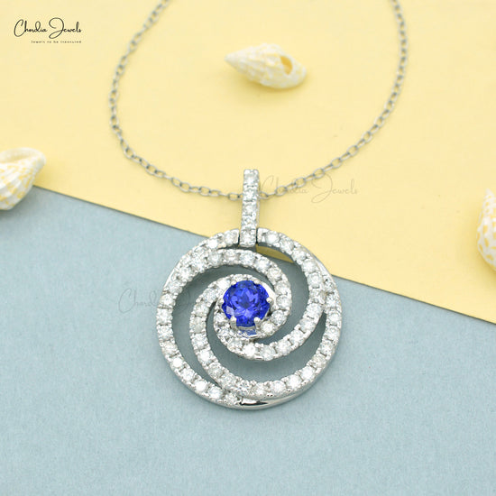 Buy Real Tanzanite Diamond Pendant