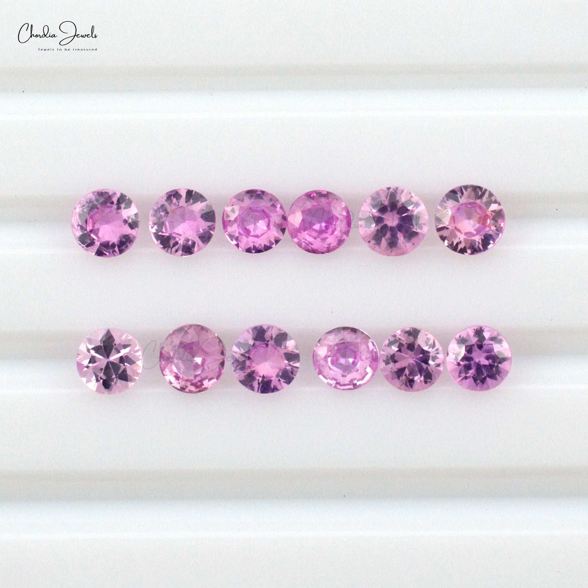 Top Grade 5mm Round Cut Pink Sapphire Gemstone at Wholesale price