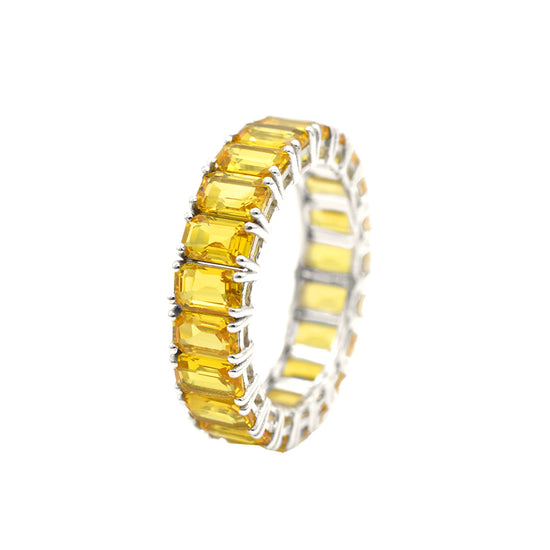Octagon Gemstone Ring