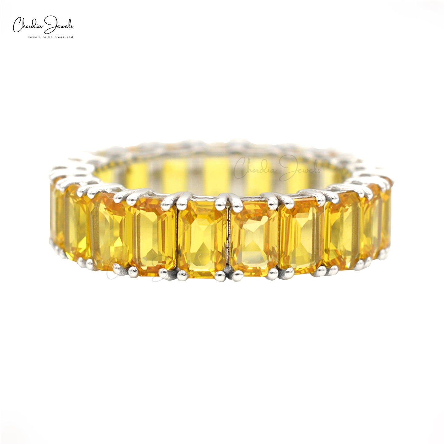 yellow sapphire eternity ring