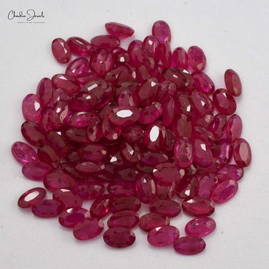 100% Natural Ruby 4x3mm Oval Cut Precious Gemstone For Jewelry Setting, 1 Piece