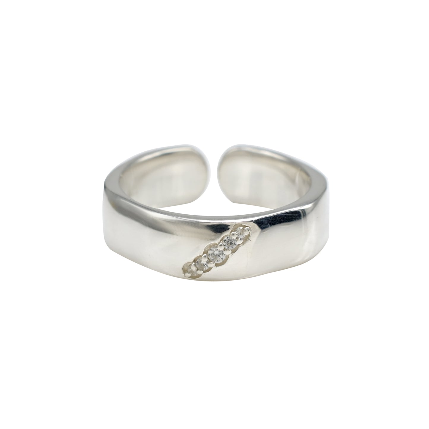 Brilliant Cut Pave Set Ring In 925 Sterling Silver Cubic Zircon Minimalist Rings