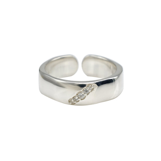 Brilliant Cut Pave Set Ring In 925 Sterling Silver Cubic Zircon Minimalist Rings