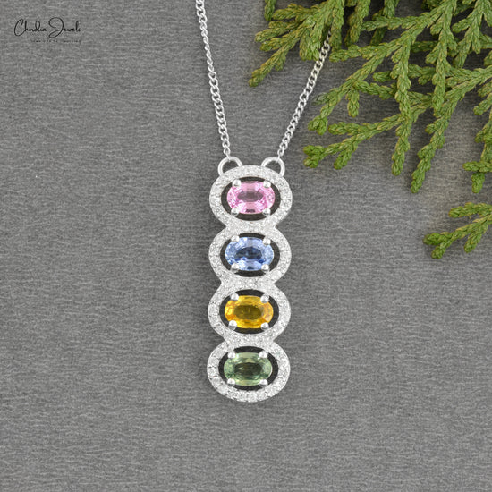 18k Yellow Gold Blue Topaz Tourmaline Peridot Multi Gem Necklace - Halleh  Jewelry – HALLEH