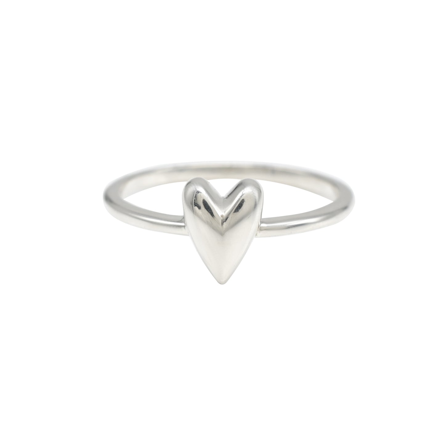 Heart Shape High Polished 925 Sterling Silver Handmade Proposal Ring For Her