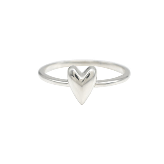 Heart Shape High Polished 925 Sterling Silver Handmade Proposal Ring For Her