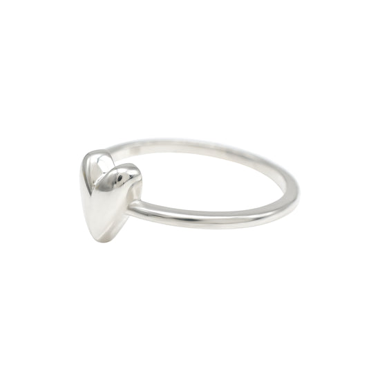 Heart Shape High Polished 925 Sterling Silver Handmade Proposal Ring For Her