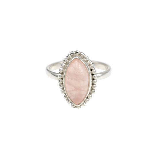 Top Quality 3.8 Ct Rose Quartz 925 Sterling Silver Solitaire Gemstone Rings For Women