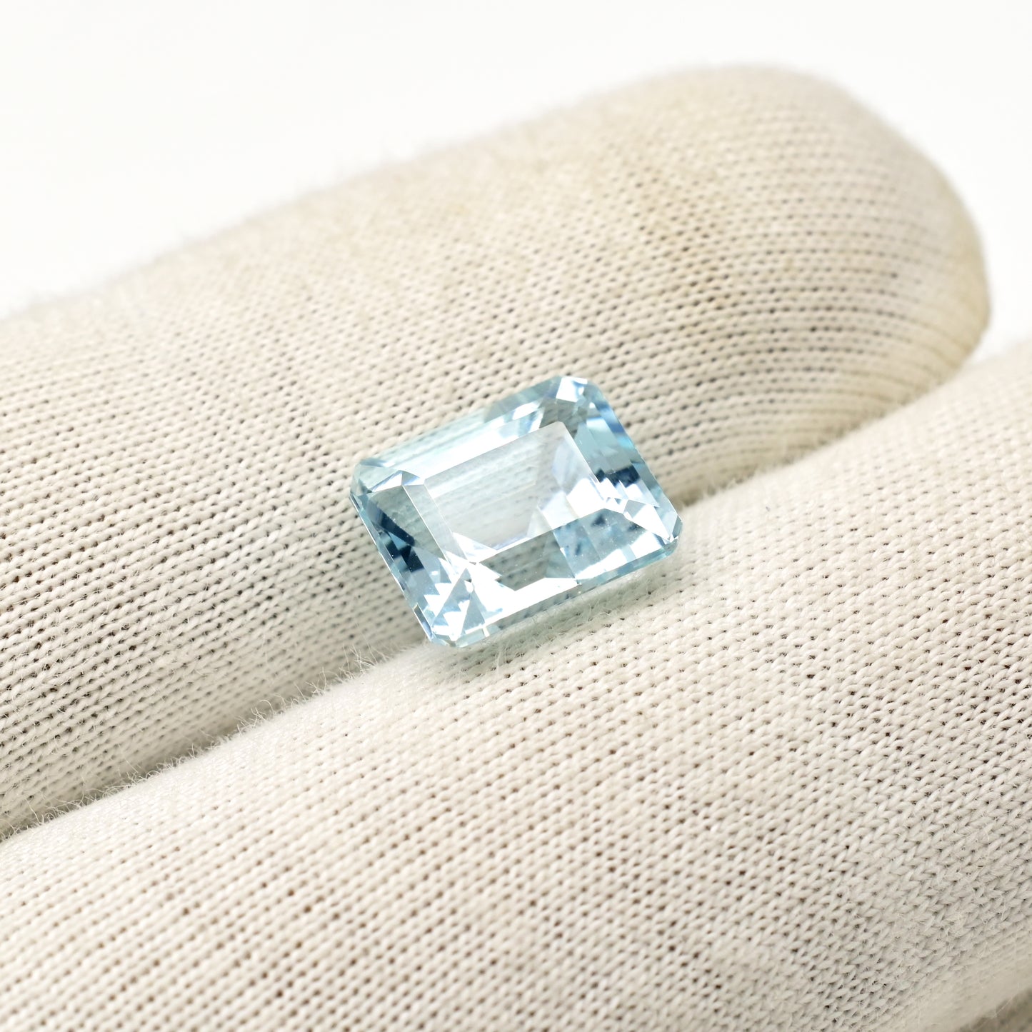 Natural Loose Gemstone Aquamarine 9x6 Octagon Cut  Certified Stone for Jewelry, 1 Piece