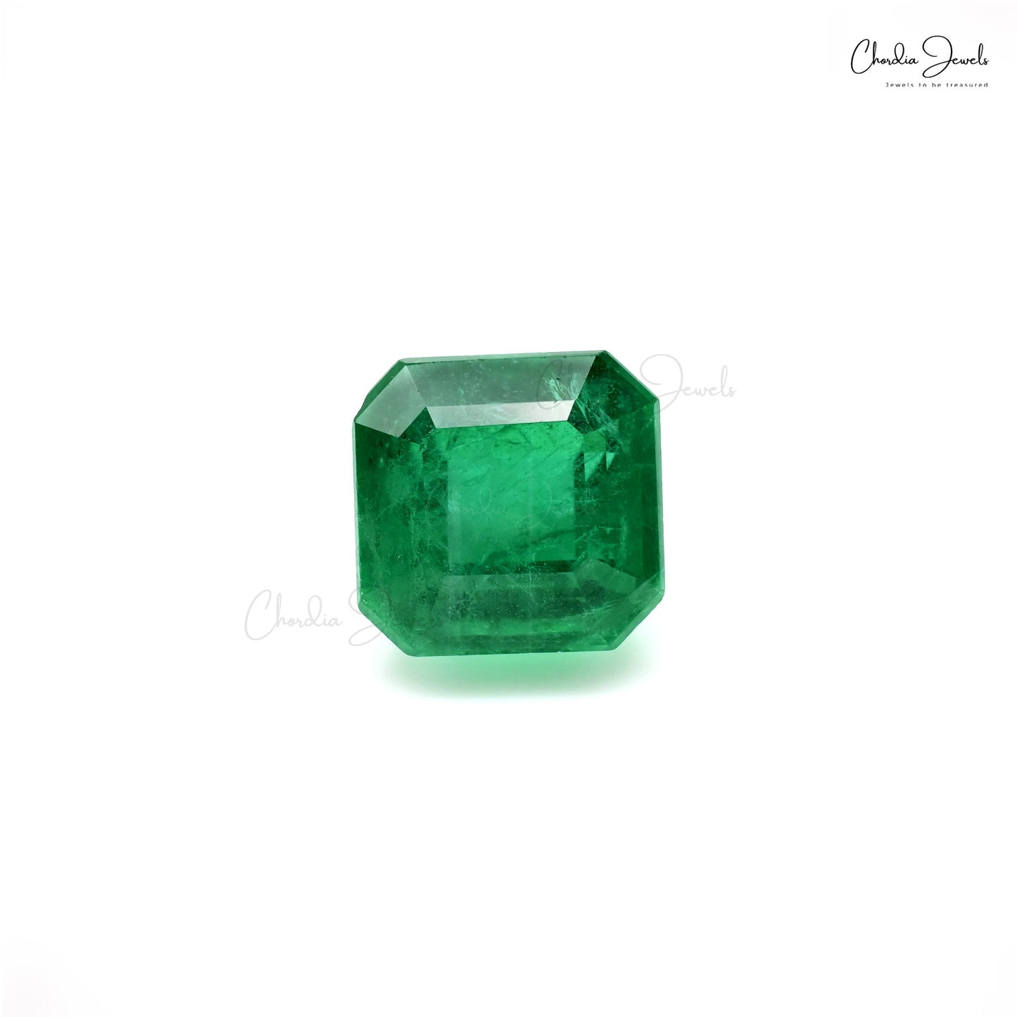6.57 Ct square octagon cut emerald gemstone – Chordia Jewels