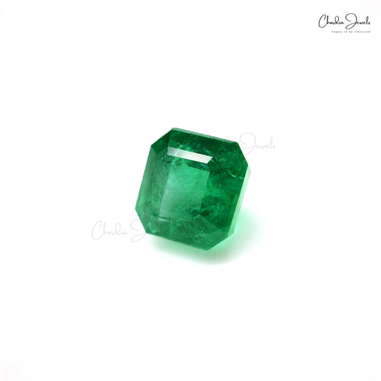 Emerald gemstone square octagon cut 10.70 mm – Chordia Jewels