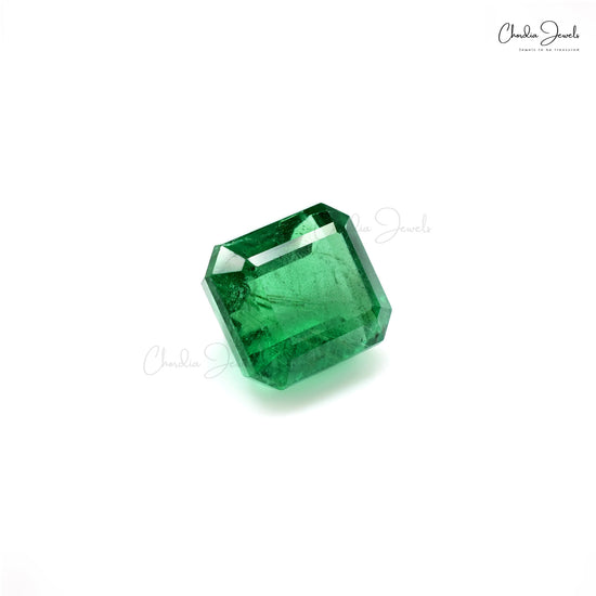 12.80x11.50x8.50 mm Natural Square Octagon Cut Emerald Gemstone at Discount Price, 1 Piece