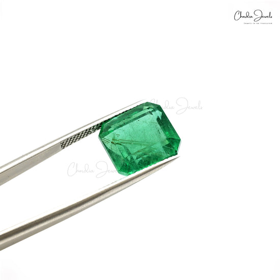 12.80x11.50x8.50 mm Natural Square Octagon Cut Emerald Gemstone at Discount Price, 1 Piece