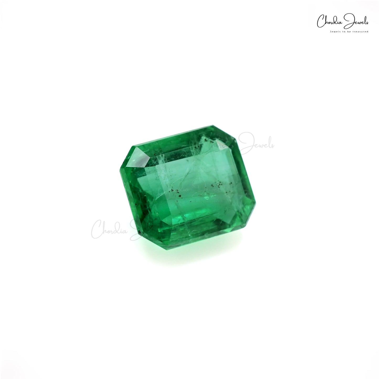 Octagon cut emerald loose gemstone – Chordia Jewels