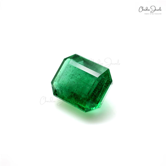 Loose octagon cut emerald gemstone photo – Chordia Jewels