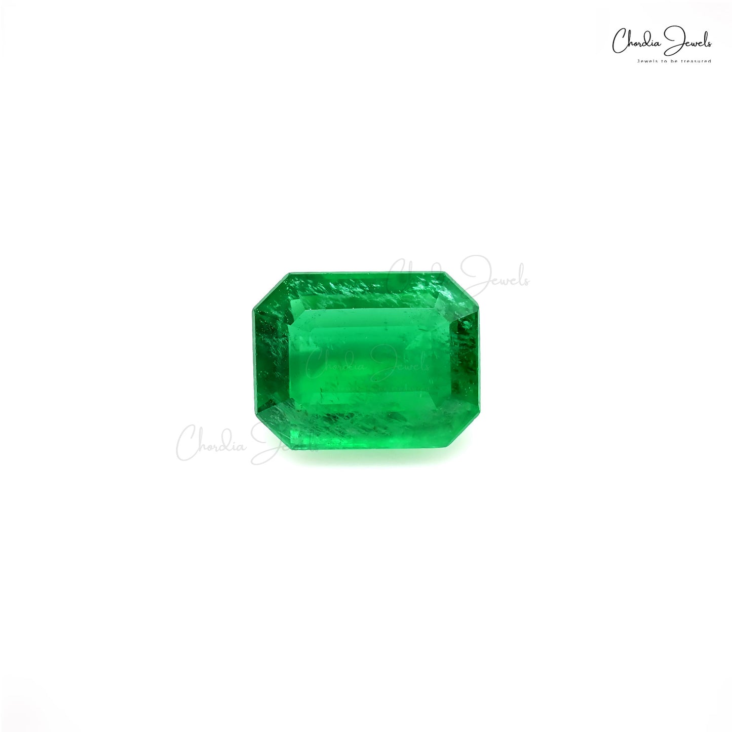 5.09 Ct emerald octagon cut gemstone – Chordia Jewels