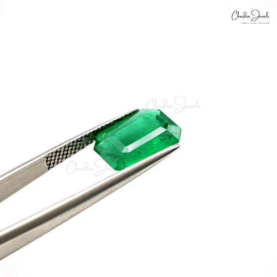 Octagon cut emerald gemstone photo – Chordia Jewels