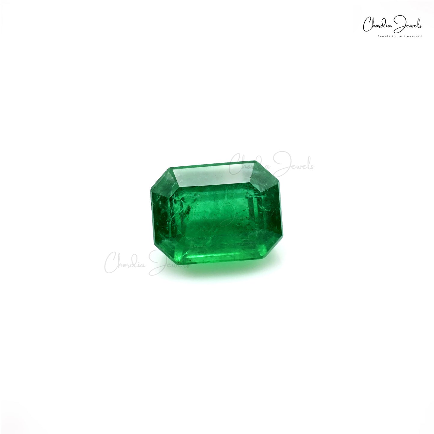 6.08 Ct natural emerald octagon cut gemstone – Chordia Jewels