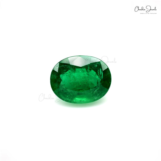 6.33 Ct Zambian emerald oval cut gemstone – Chordia Jewels