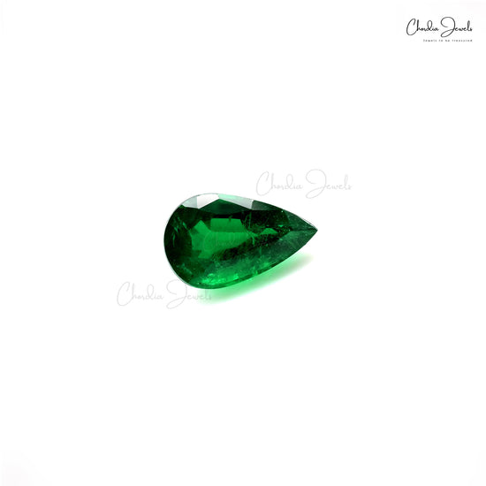 2.02 Ct Zambian emerald pear cut gemstone – Chordia Jewels