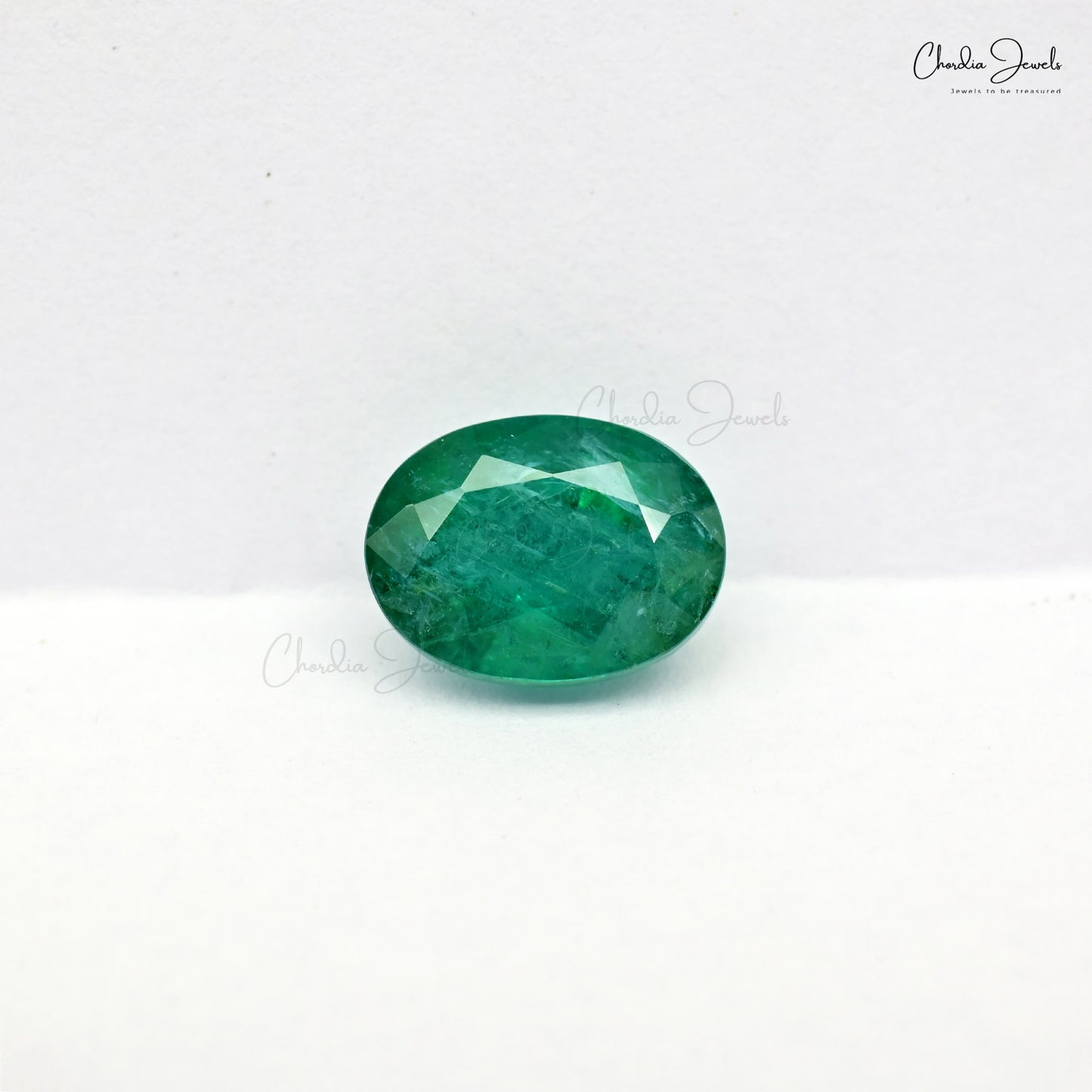 4.56 Ct oval cut emerald gemstone – Chordia Jewels