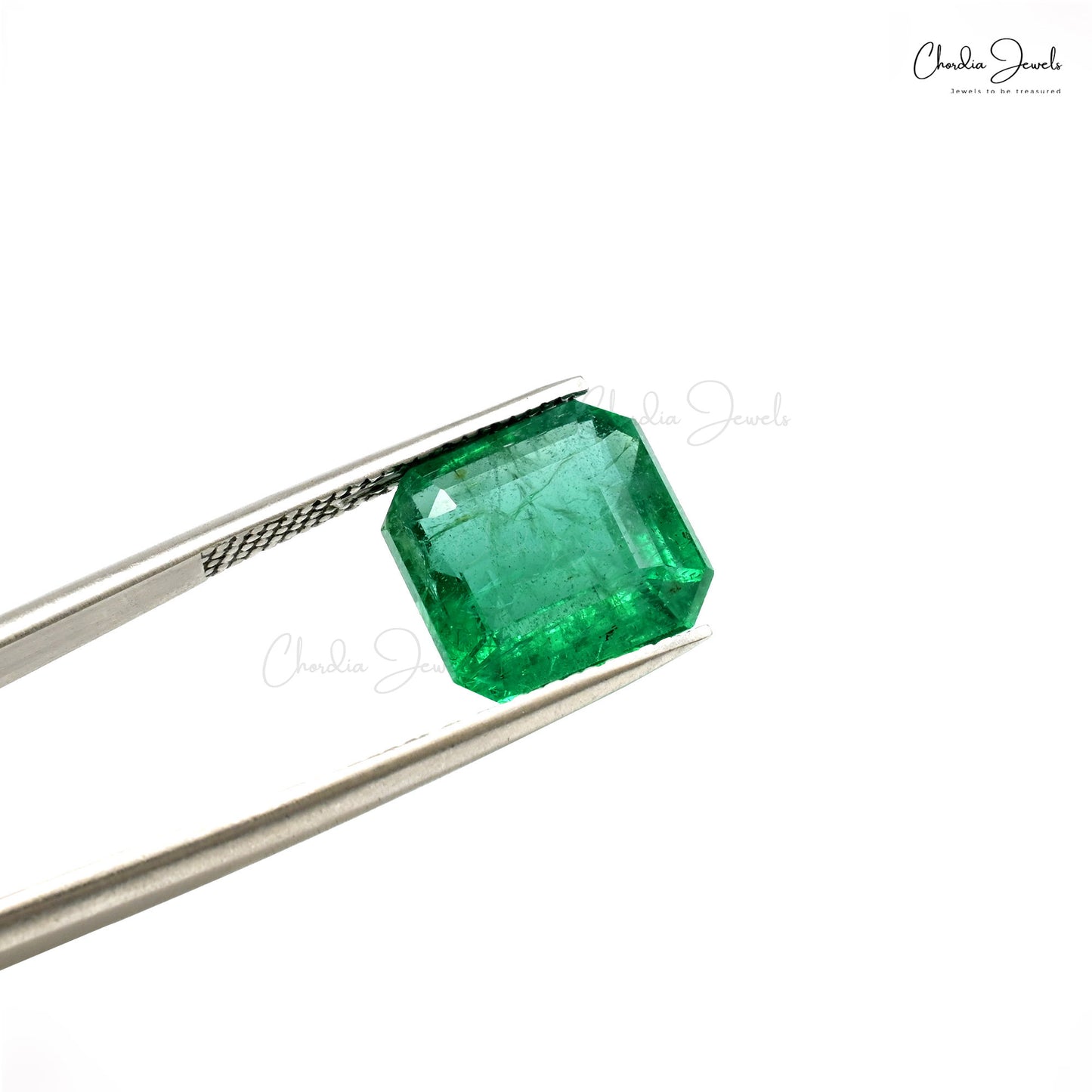 Emerald gemstone octagon cut 7.08 carat – Chordia Jewels