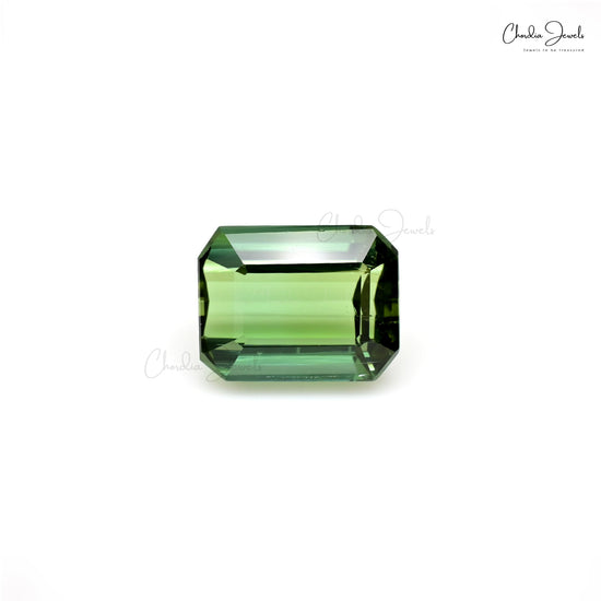 6.96 Ct Green Tourmaline Octagon Cut Loose Gemstone – Chordia Jewels