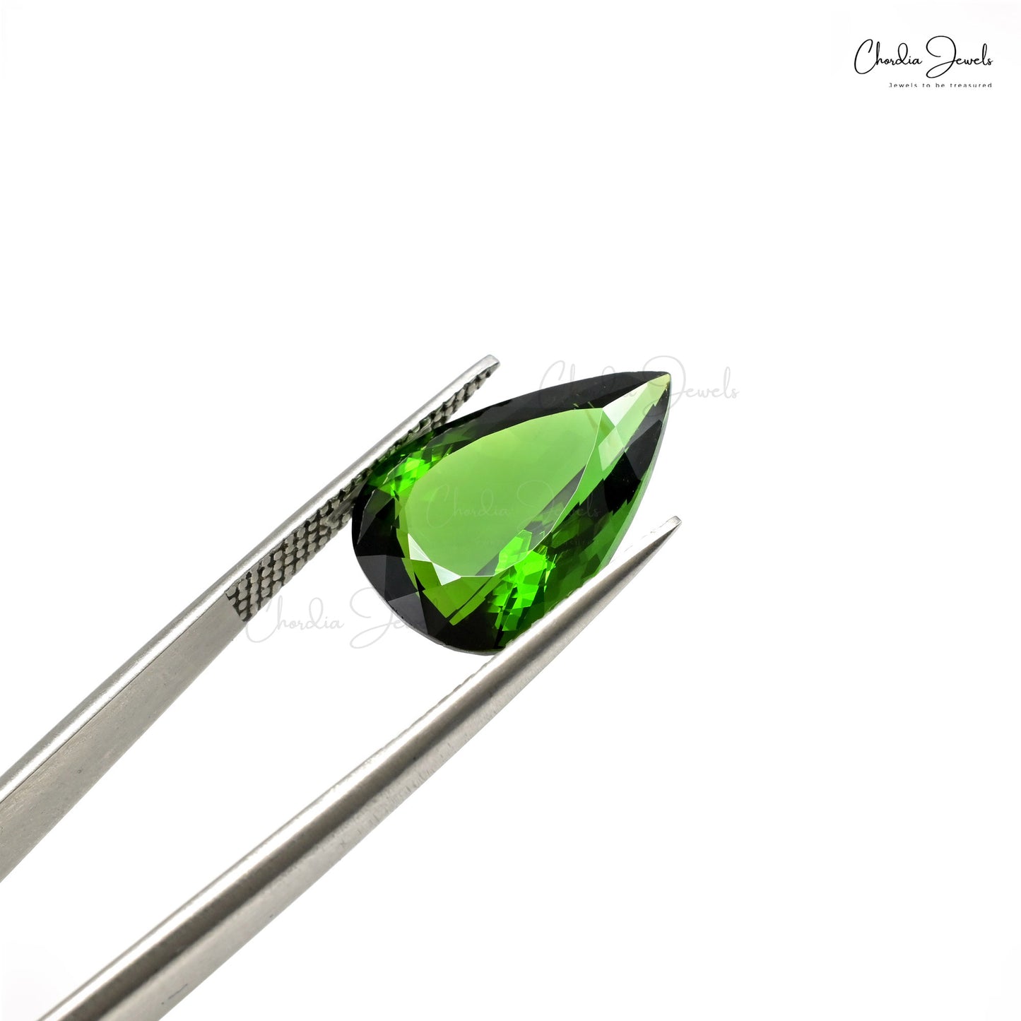 Precious Green Tourmaline Pear Cut Gemstone for Rings – Chordia Jewels