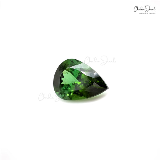 Pear Cut Green Tourmaline Gemstone for Rings – Chordia Jewels