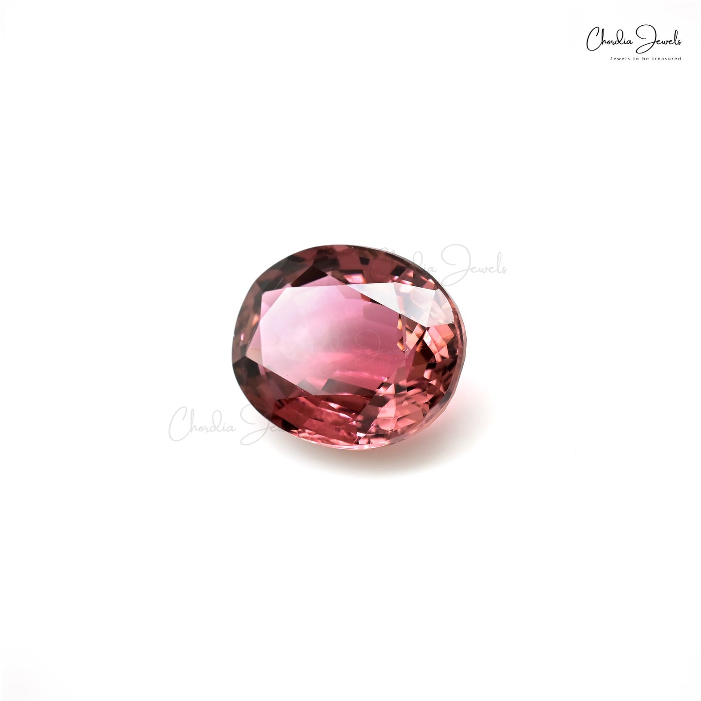 Oval pink tourmaline gemstone for necklace – Chordia Jewels