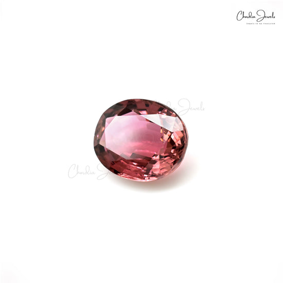 Oval pink tourmaline gemstone for necklace – Chordia Jewels