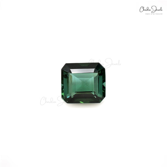 6.08 Ct green blue tourmaline octagon cut gemstone – Chordia Jewels
