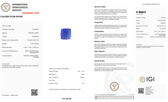 IGI Certified For Gemstone