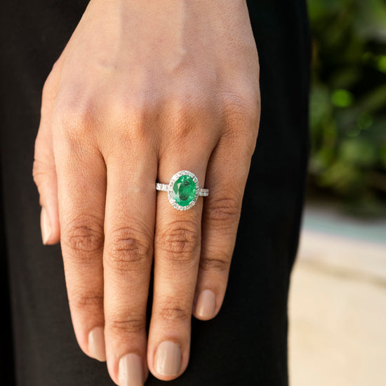 14K GOLD EMERALD RING