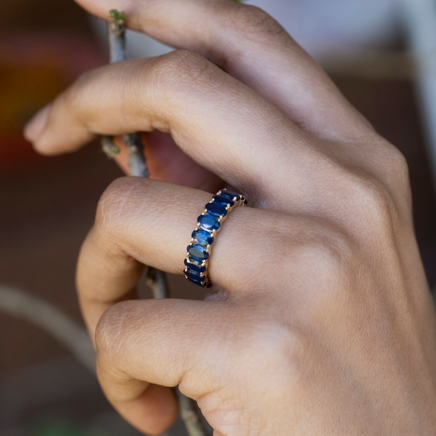 Blue Sapphire Eternity Bands