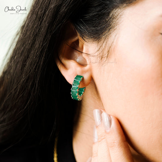 14k emerald earrings