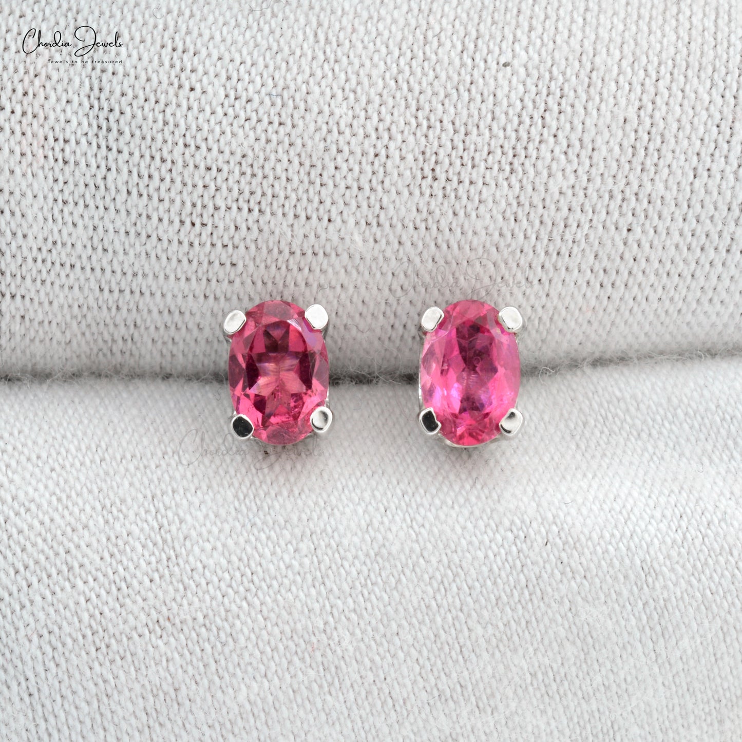 Pink Tourmaline Earrings