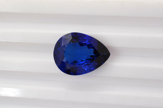 Natural Loose Gemstone Real Tanzanite 16x12mm Pear Cut Faceted Stone for Jewelry