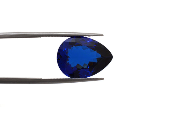 Natural Loose Gemstone Real Tanzanite 16x12mm Pear Cut Faceted Stone for Jewelry