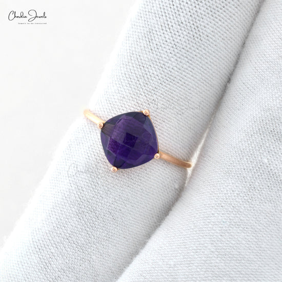 Rose Gold Amethyst Ring