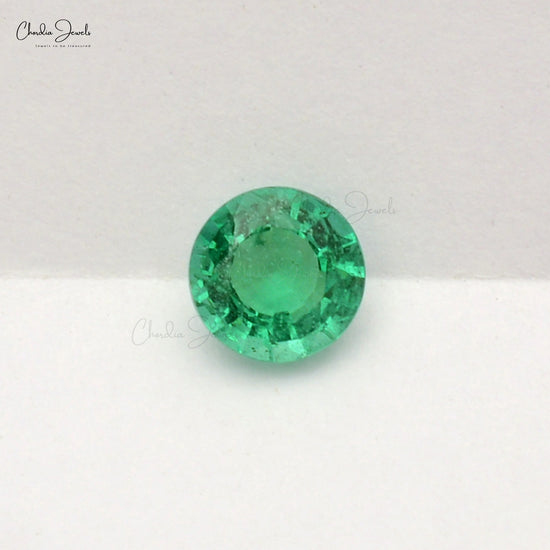 Zambian Round Cut 1.26 Ct Precious Emerald Loose Gemstone For Sale, 1 Piece