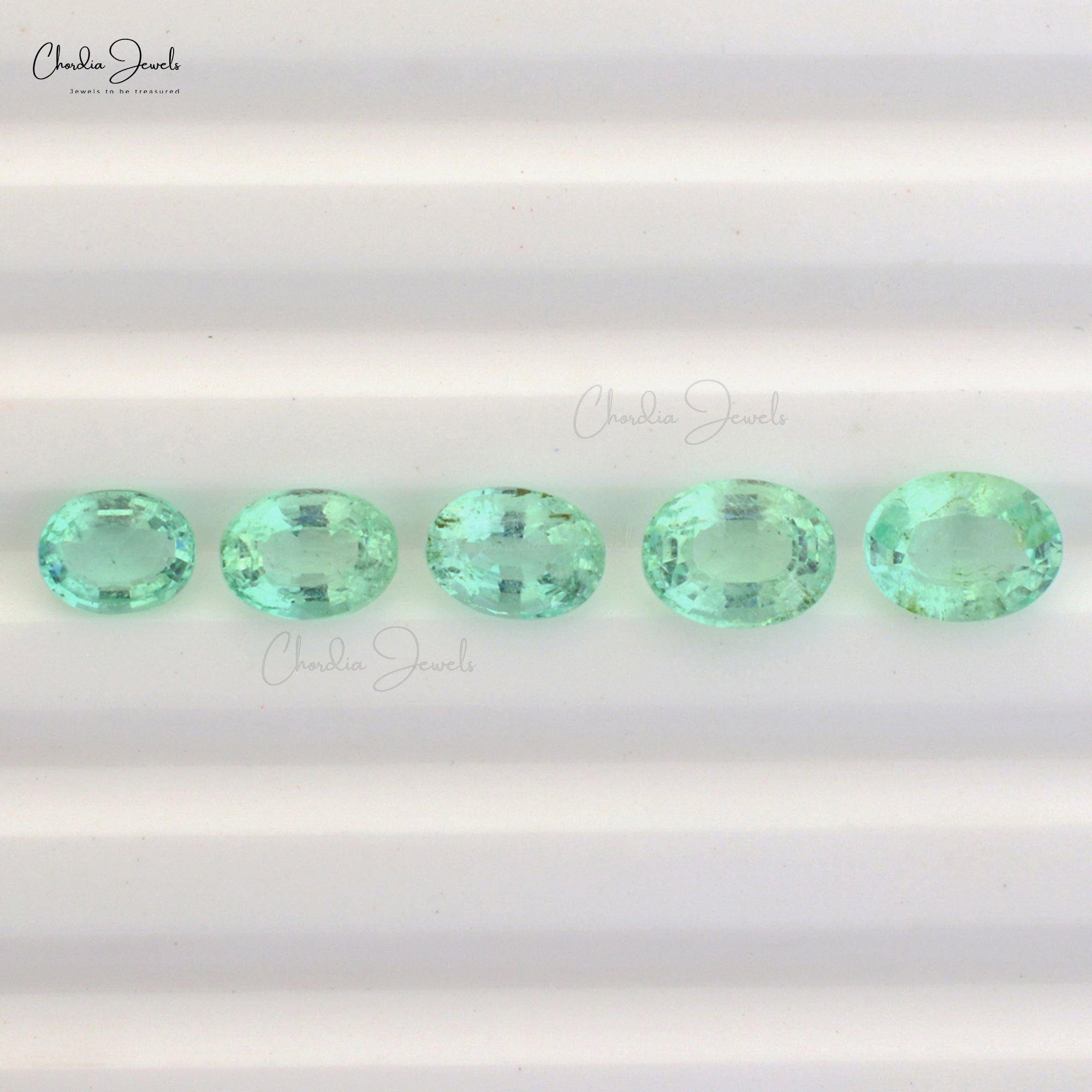 Colombian Oval Cut 6X5-7X5MM Emerald Precious Gemstone Wholesaler from India, Piece