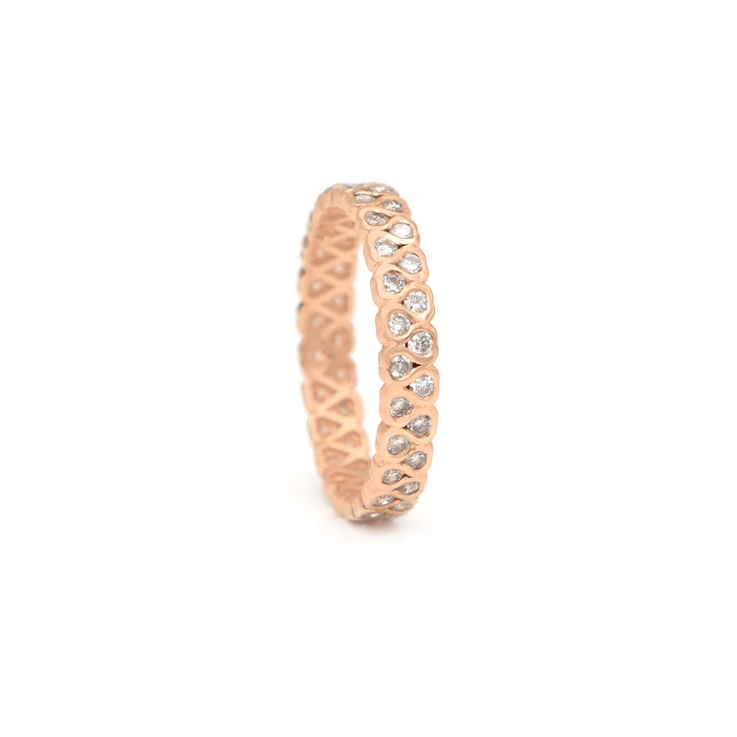 Dainty Diamond Eternity Band in 14k Rose Gold