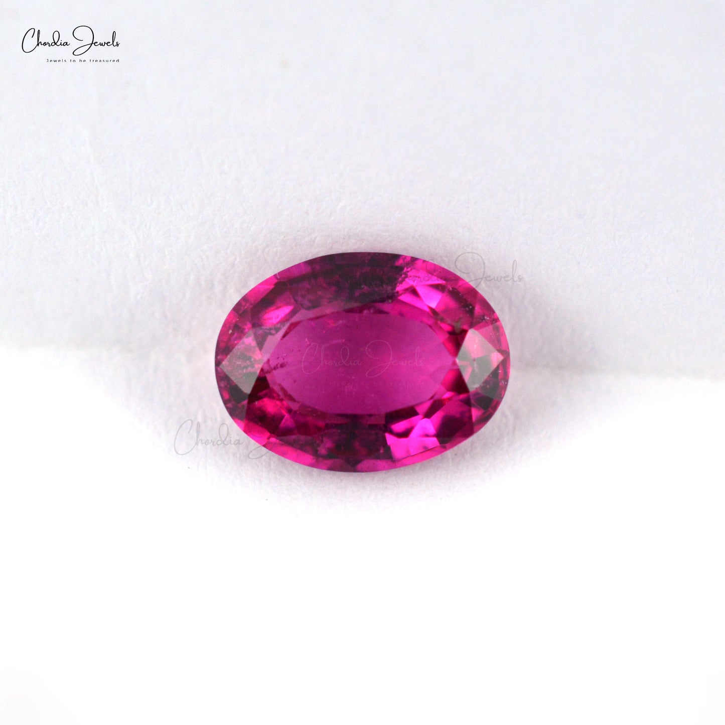 Oval Faceted AAA Rubellite Tourmaline 0.9 Carat Top Grade Gemstone for Earrings, 1 Piece