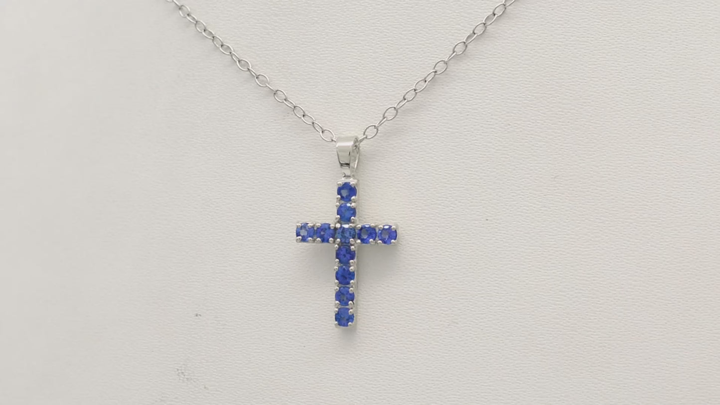 Buy Natural Blue Tanzanite Holy Cross Pendant, Pendant Necklace, 925  Sterling Silver, Tanzanite Jewelry, December Birthstone, Gift for Her  Online in India - Etsy
